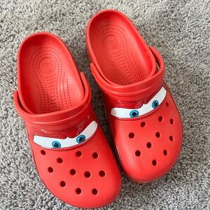 CROCS Lightning McQueen Disney collab with light up soles for women SZ 10W/M8